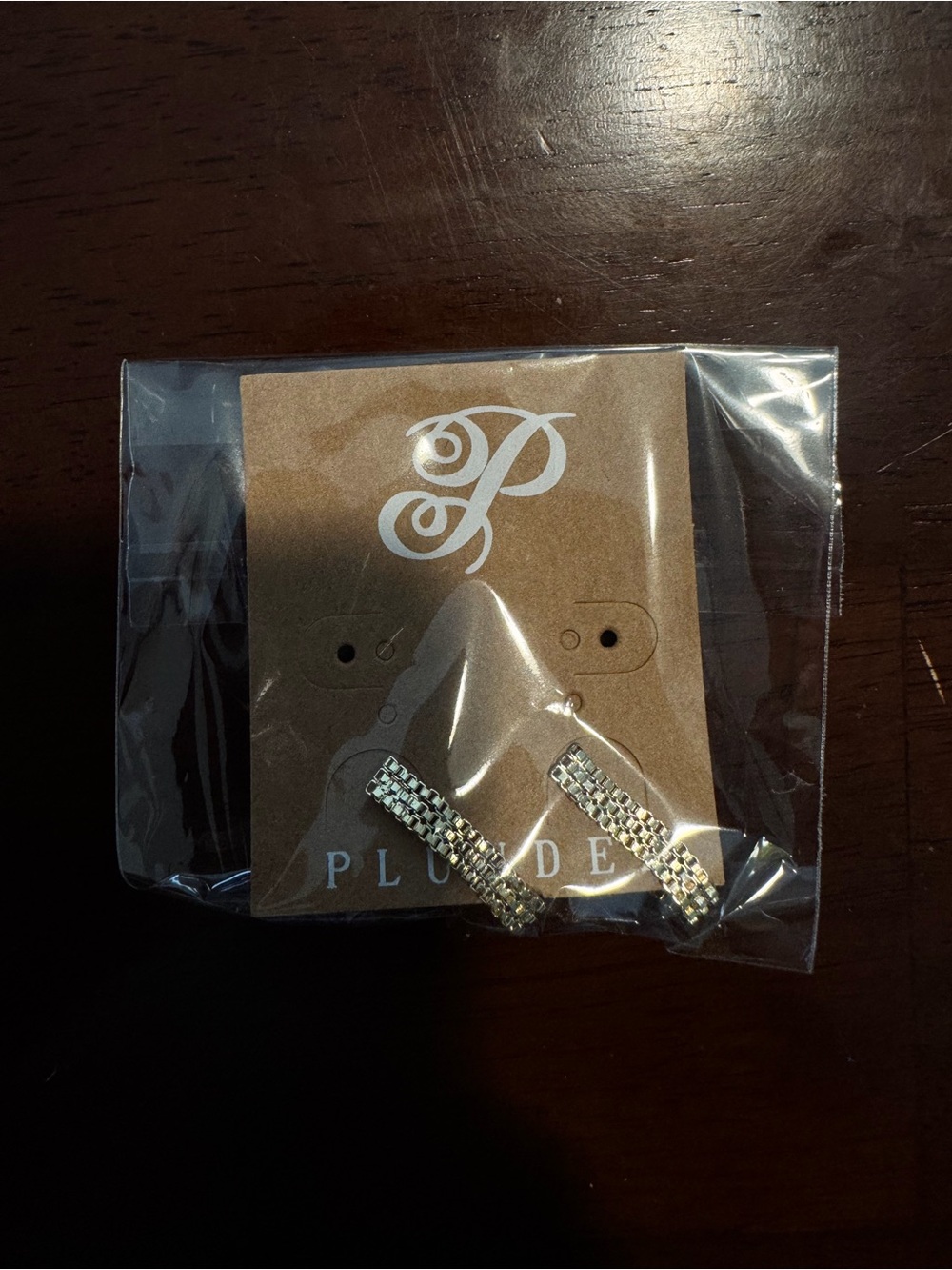 Plunder Gold Crystal Row Bar Earrings